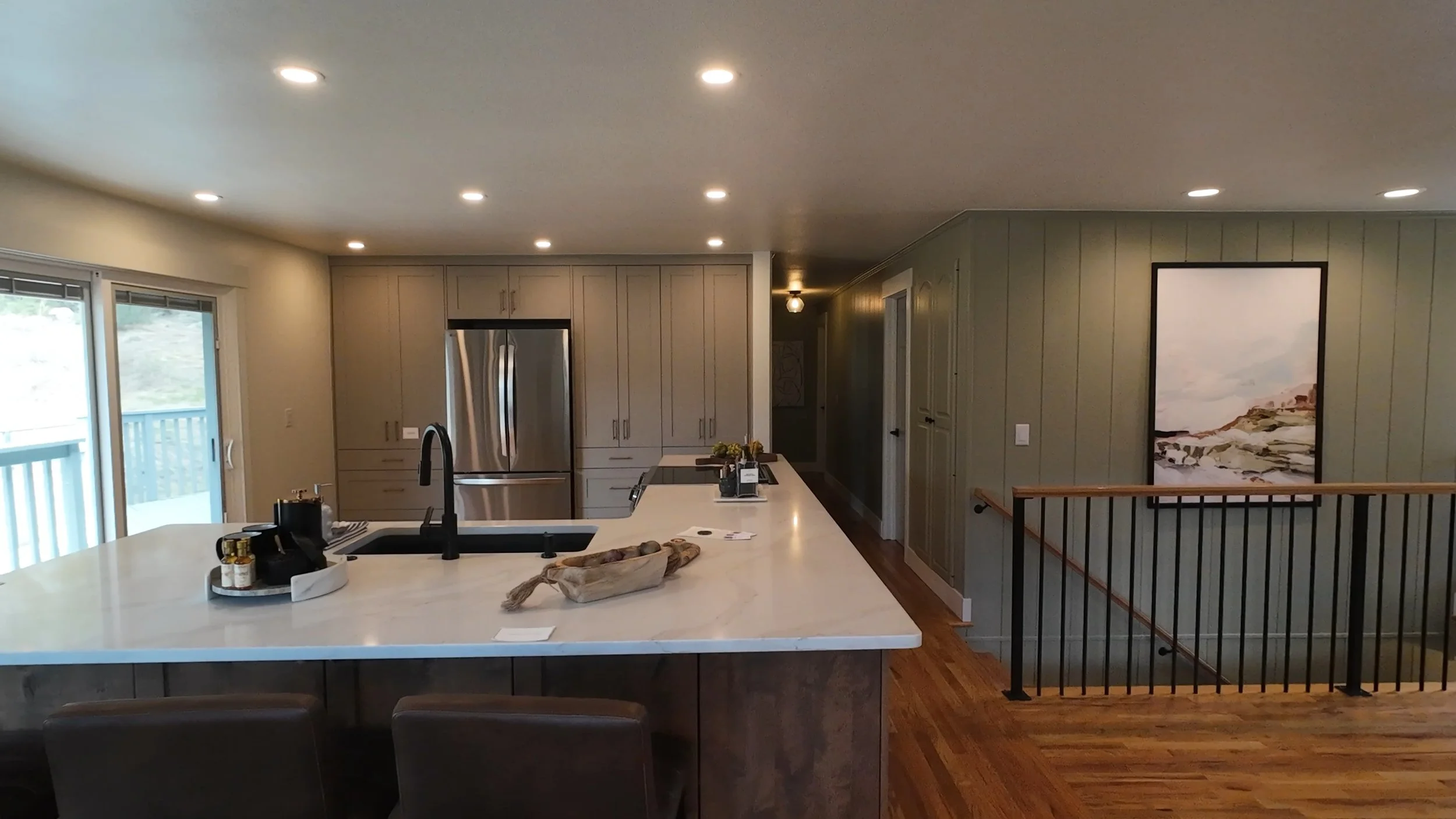 Interior kitchen photo showcasing luxury property FPV and interior drone capability