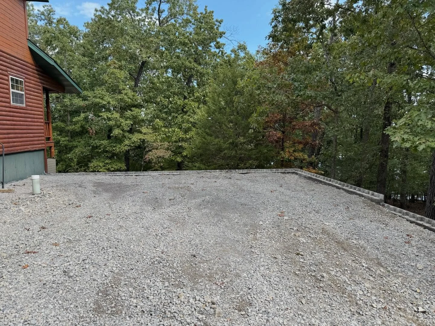 We recently tore out an old rotten wood retaining wall that wasn&rsquo;t built to last and replaced it with a 67-foot reinforced block wall 💪

✅ Removed failing wall
✅ Added 33 feet more length
✅ Installed step-down footings
✅ Built &amp; filled the