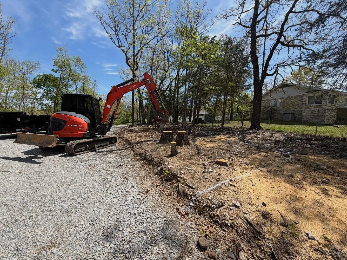 We completed a full dig out for a new RV carport pad, making sure this customer has a solid, long-lasting setup.

✔️ Removed 8 stumps
✔️ Excavated and hauled off all unsuitable material
✔️ Brought in and backfilled with rock
✔️ Proper compaction for 