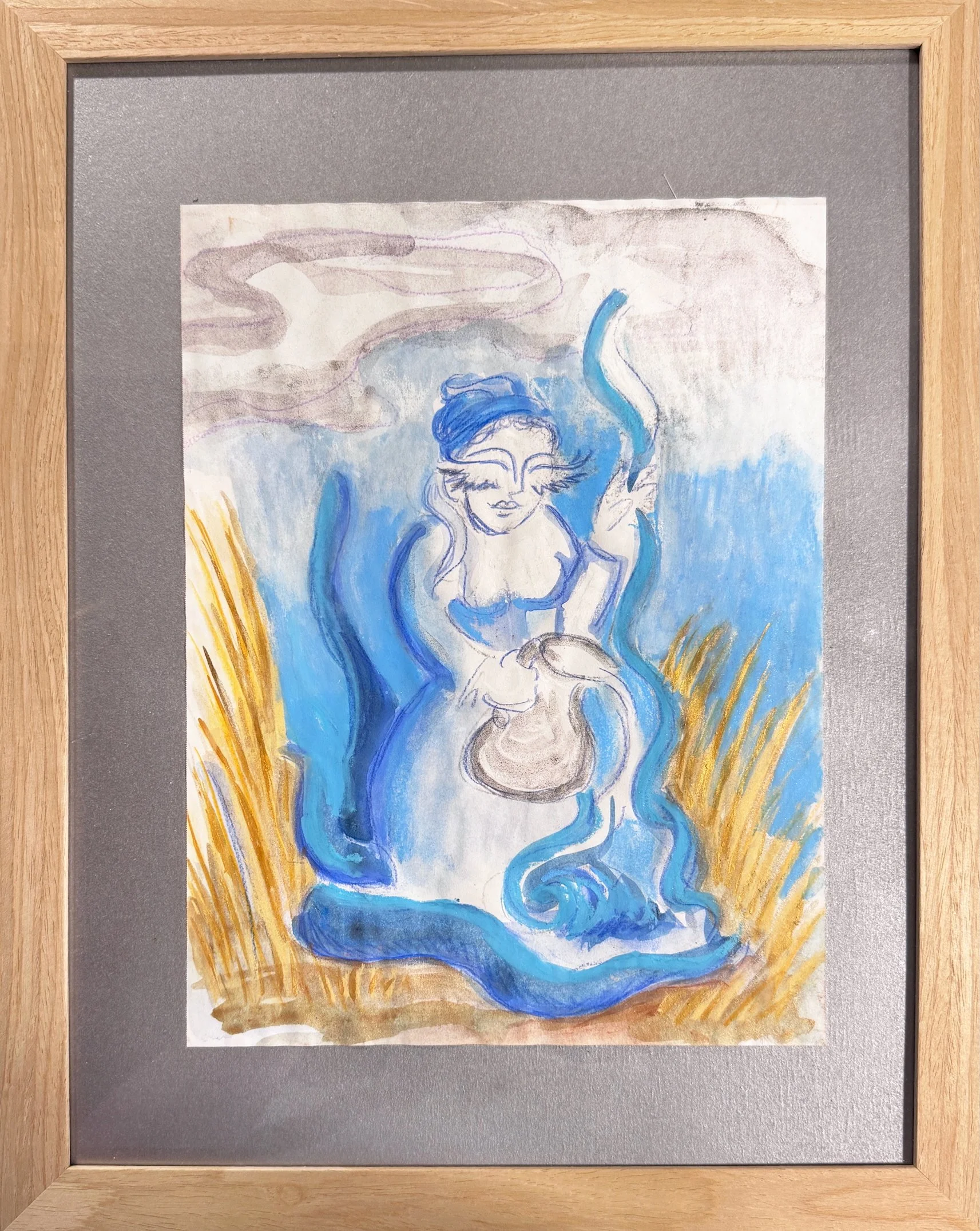 Samuel Abelow - Princess & Vase (Work on paper)