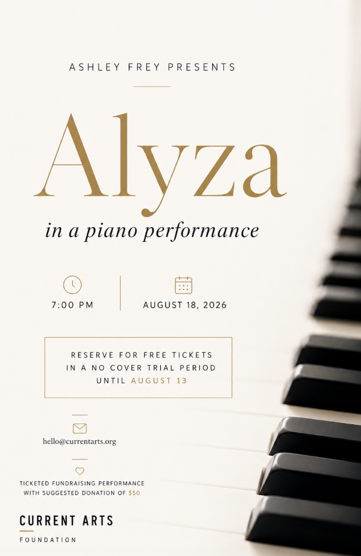 Aug 18; Piano Fundraiser by Alyza 