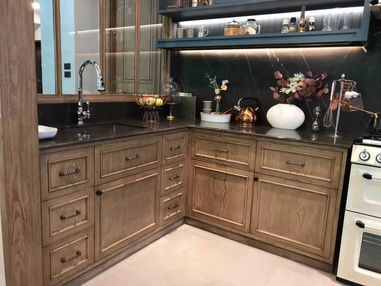 Residential Kitchen with Custom Cabinet Handles