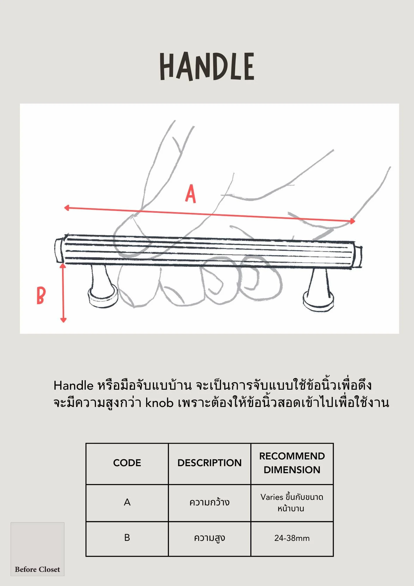 Before Closet handle Installation Guide