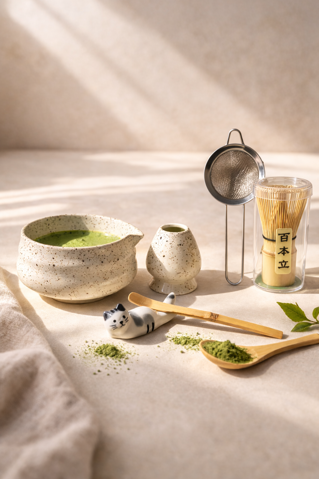 elaria 'meowtcha' ritual whisk set