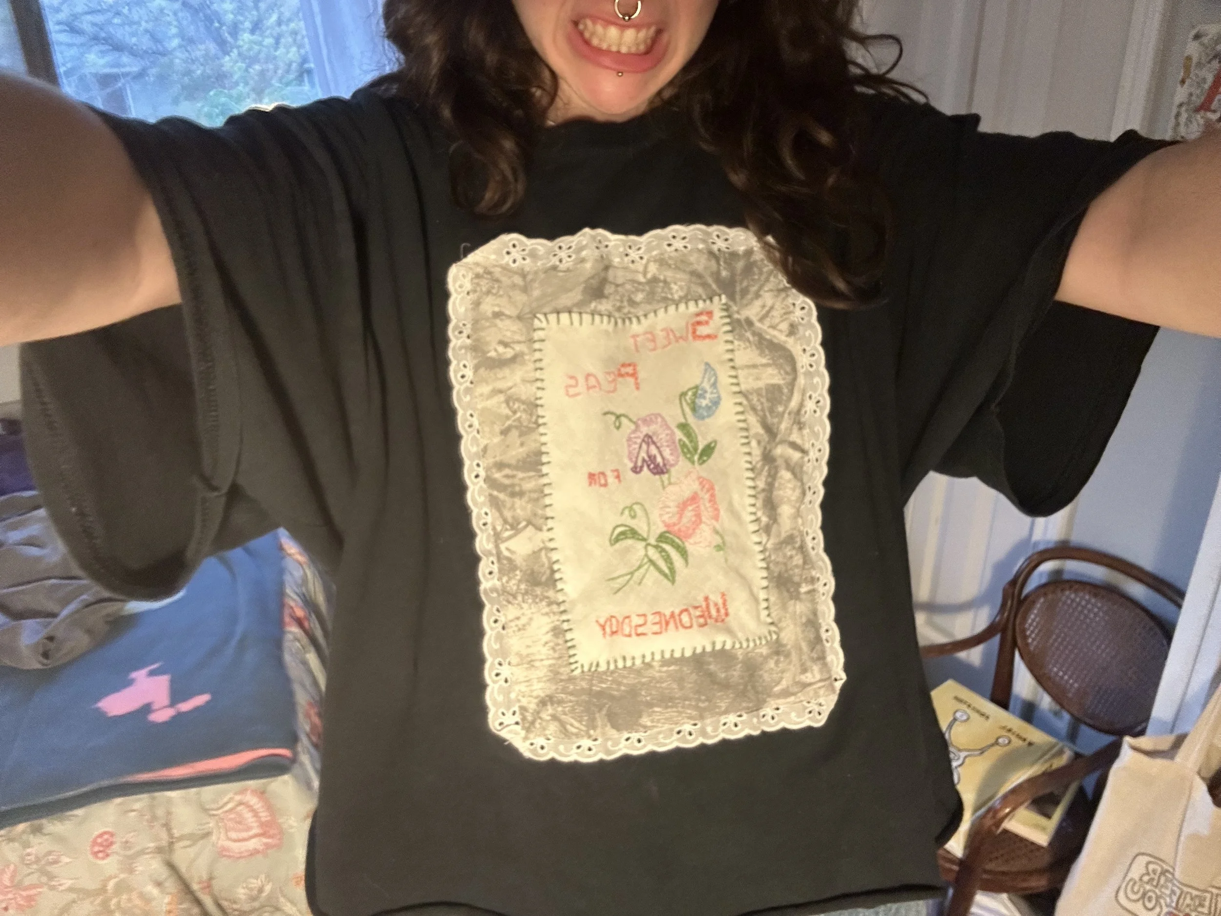 shirt i made for the Wednesday show hehe