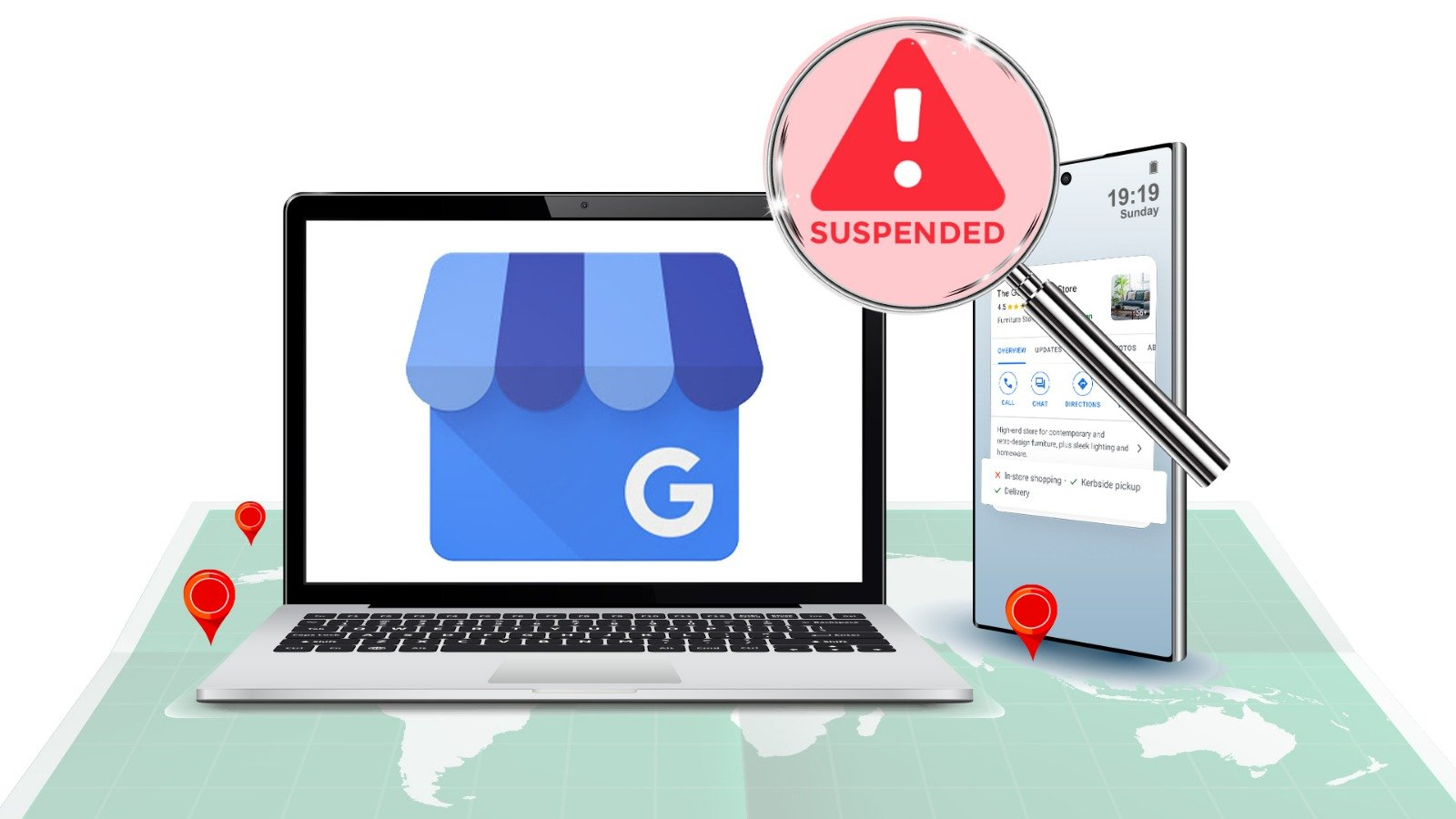 Two men in suits having a discussion at an office meeting, looking at documents and a smartphone.