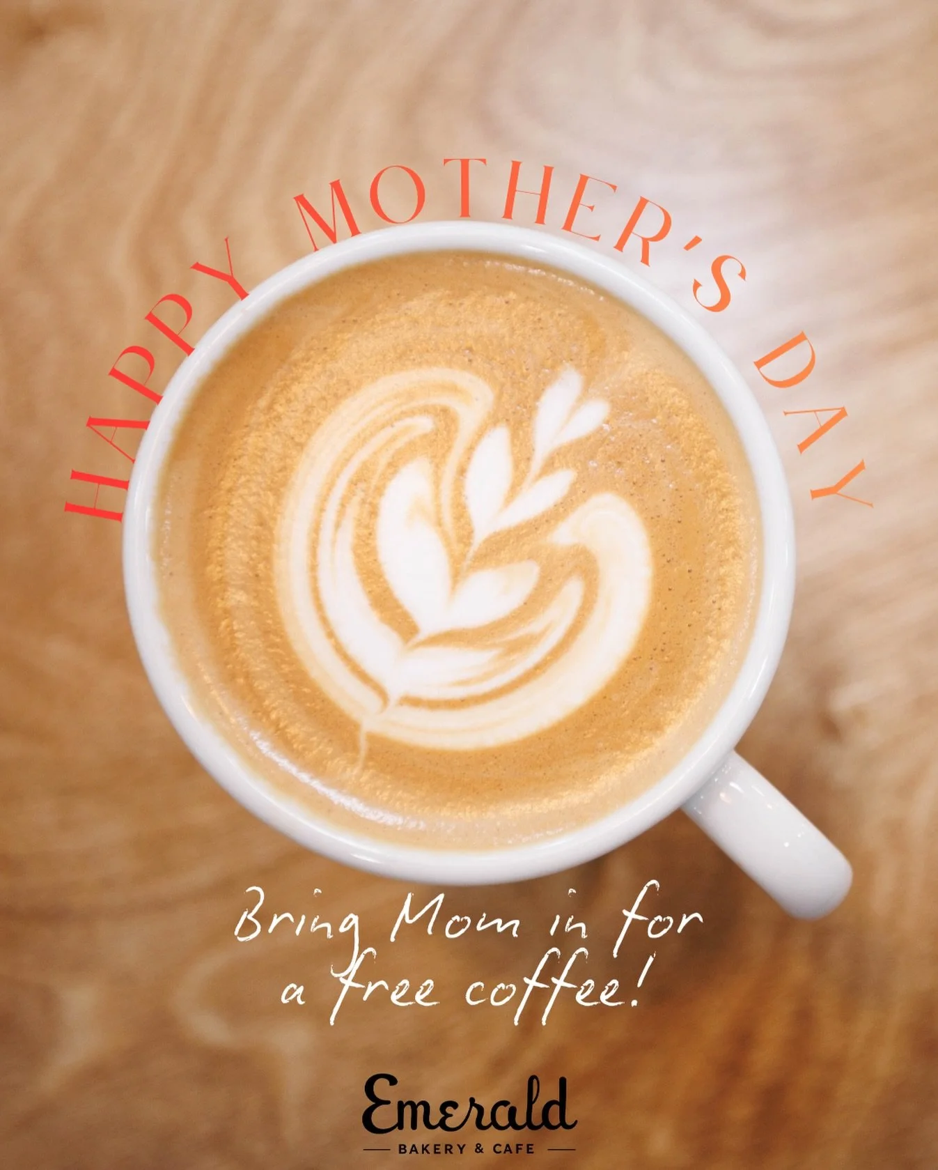 Happy Mother&rsquo;s Day from The Emerald! Bring mom in for a free cup of coffee all day! 🥰☕️