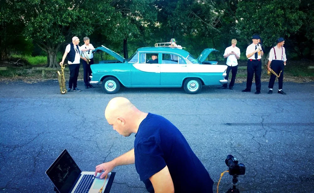 Jason Malouin Superpower Portraits Behind the scenes Band