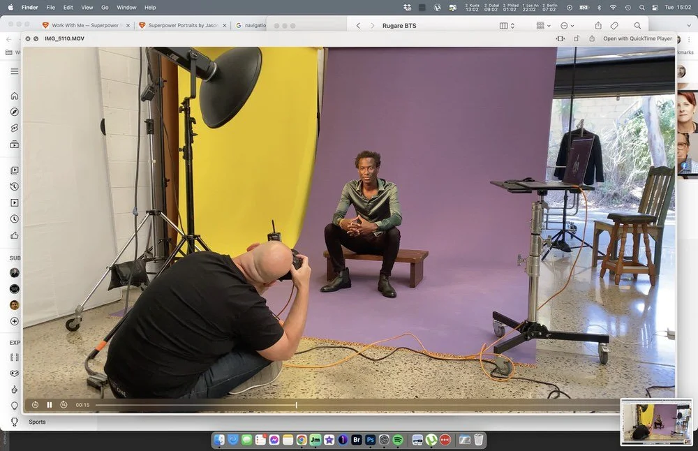 Jason Malouin Superpower Portraits Behind the scenes author