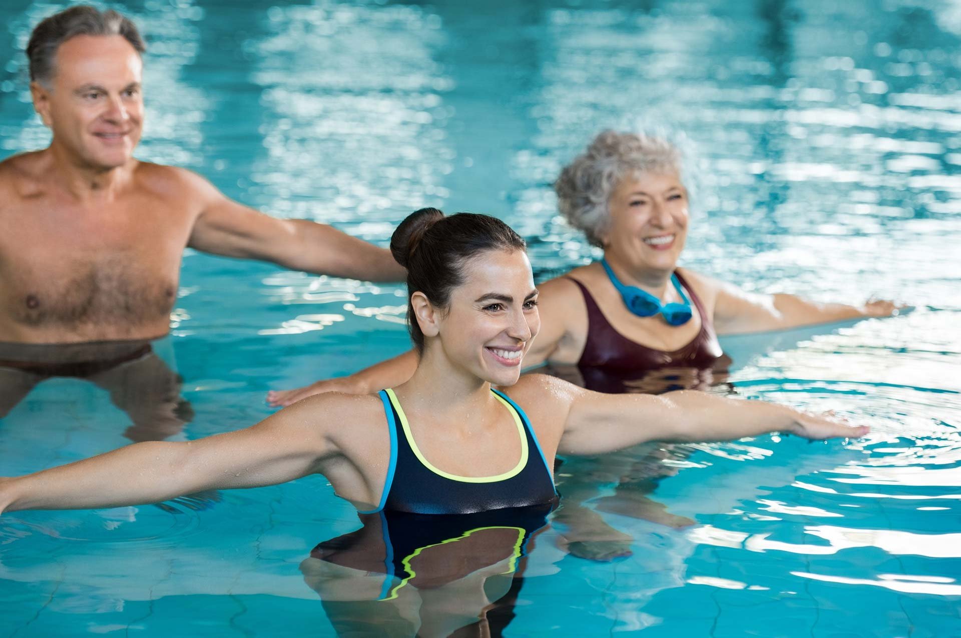 WetFit aerobics at school of little swimmers