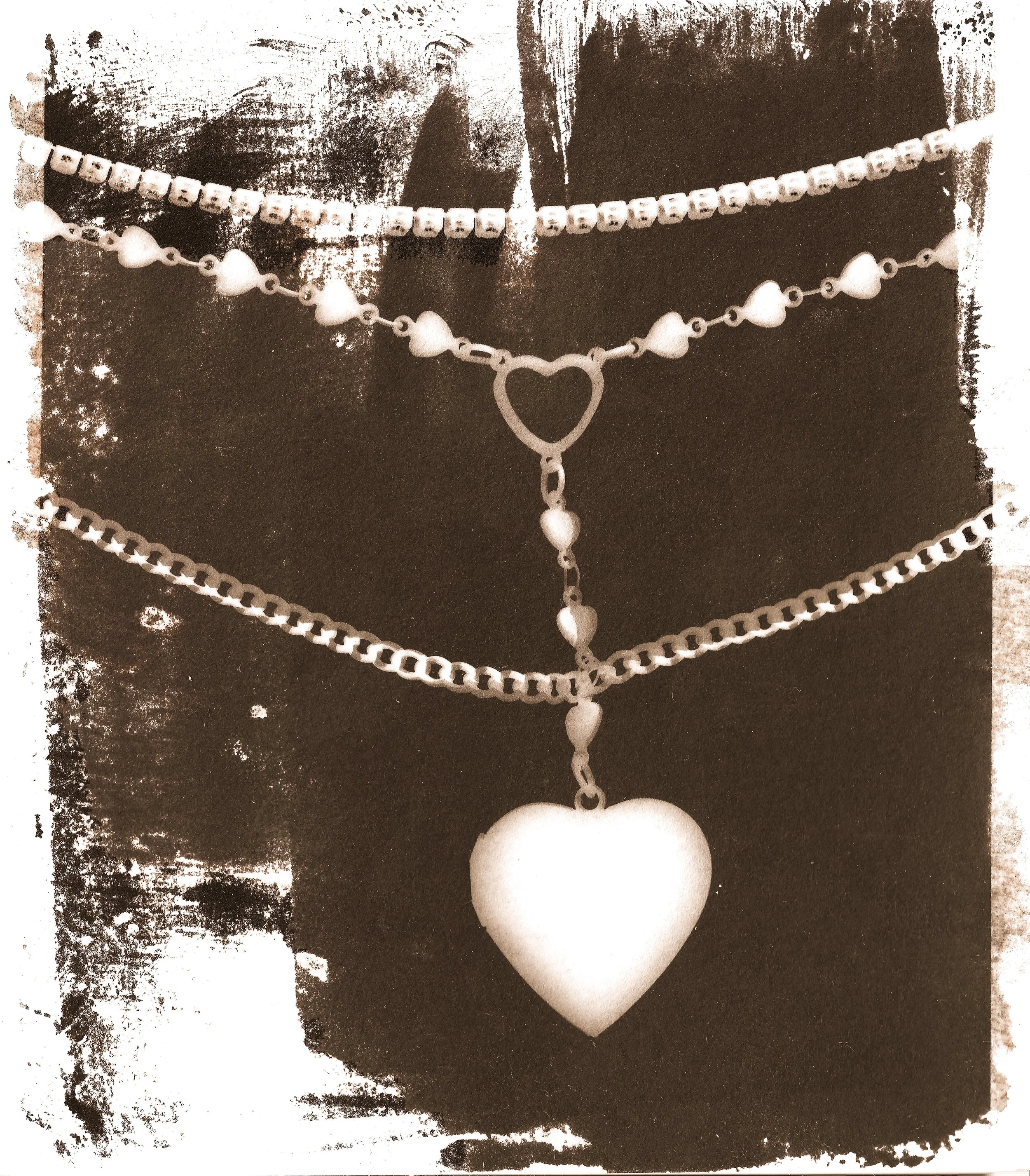 Salted paper necklace
