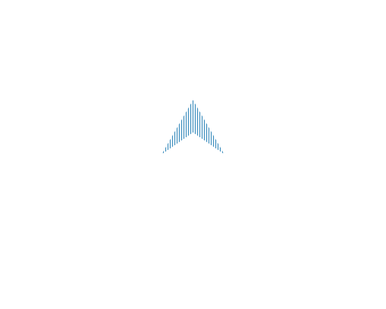 A black background featuring a white stylized triangular mountain with layered, parallel lines. Below the graphic, the text reads 'ASCENSION ART ADVISORY' in white, modern font.