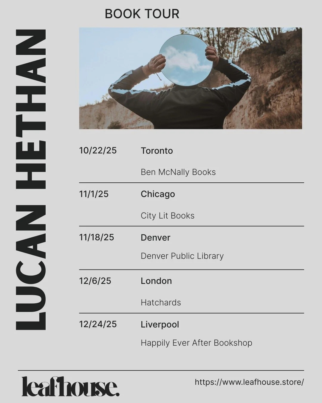 Lucan Hethan is going on Tour to promote his fantastic new novel &quot;Crumple&quot;. Buy it on https://www.leafhouse.store/