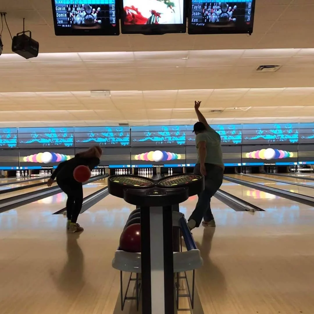 Patrick and Nikki bowling