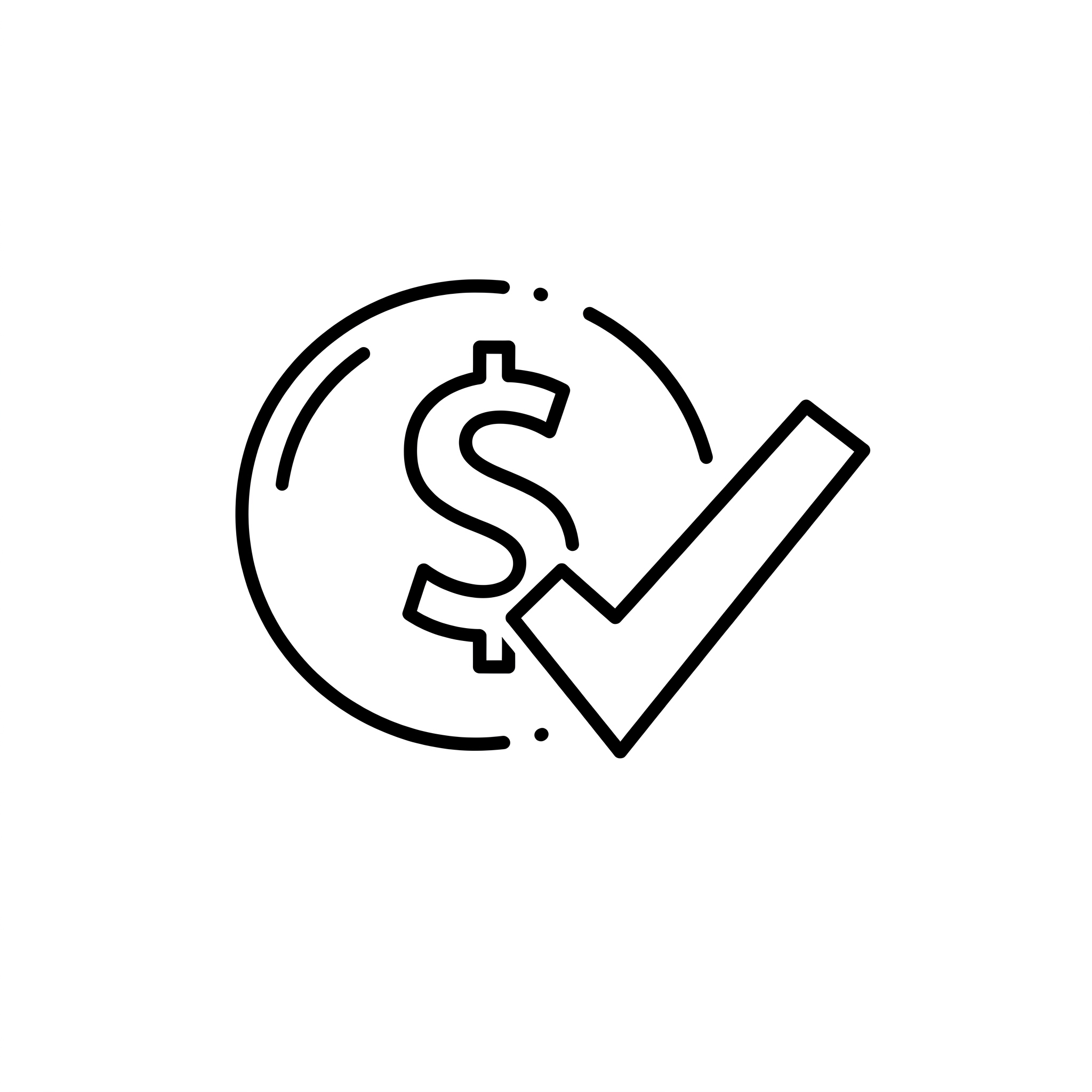 Coin with a checkmark showing cost savings through client independence.