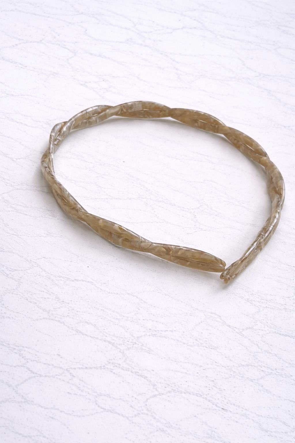 Cream Acetate Braided Headband