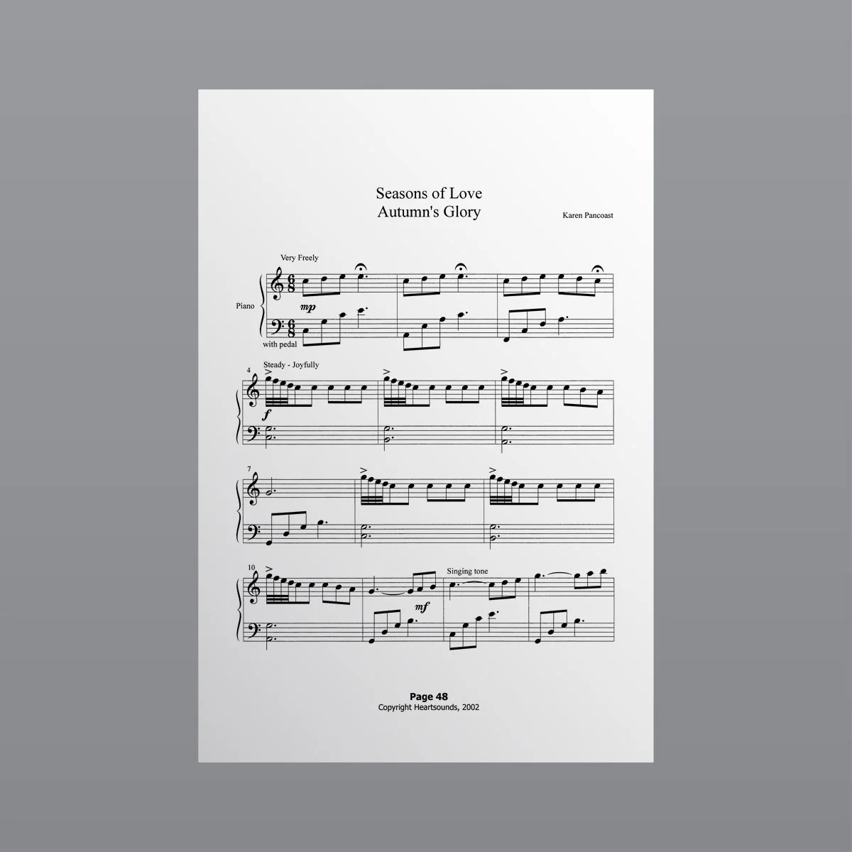 Seasons of Love: Autumn's Glory - Sheet Music