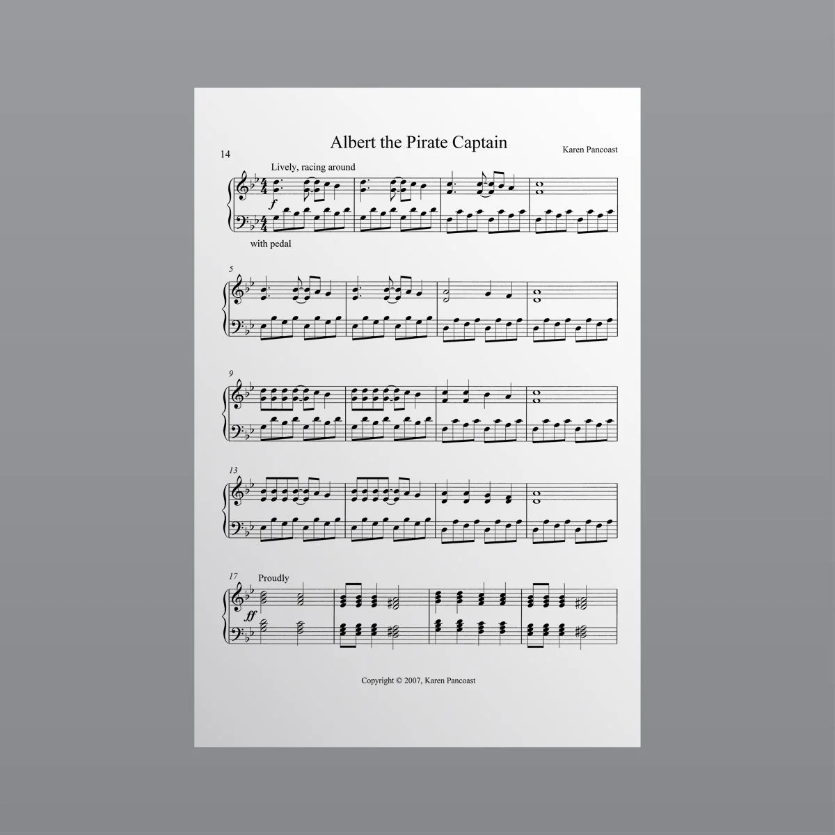 Albert the Pirate Captain - Sheet Music