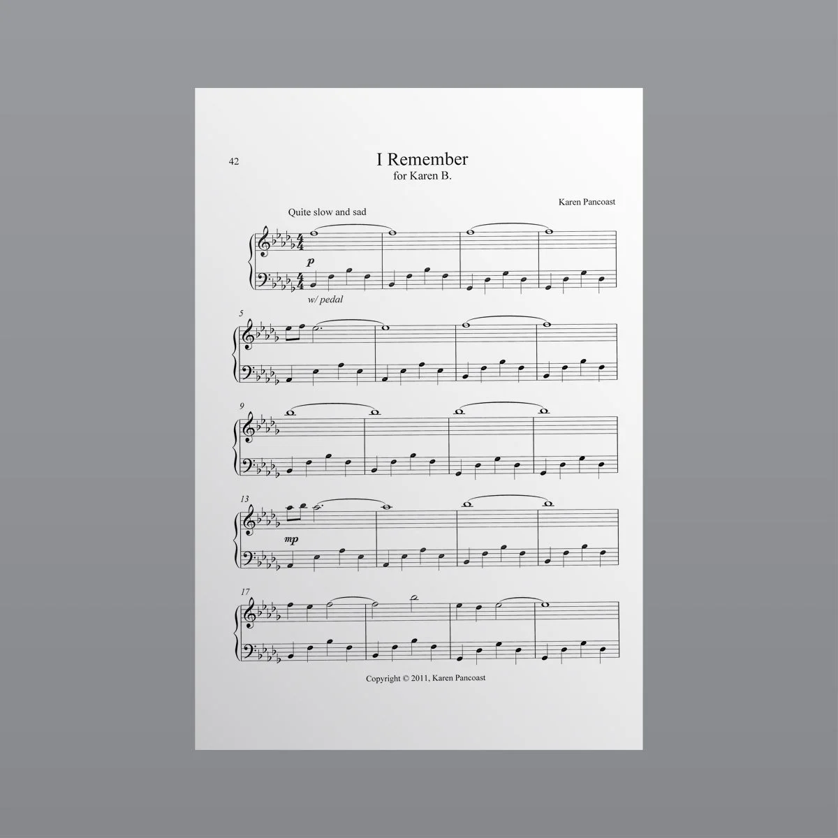 I Remember - Sheet Music