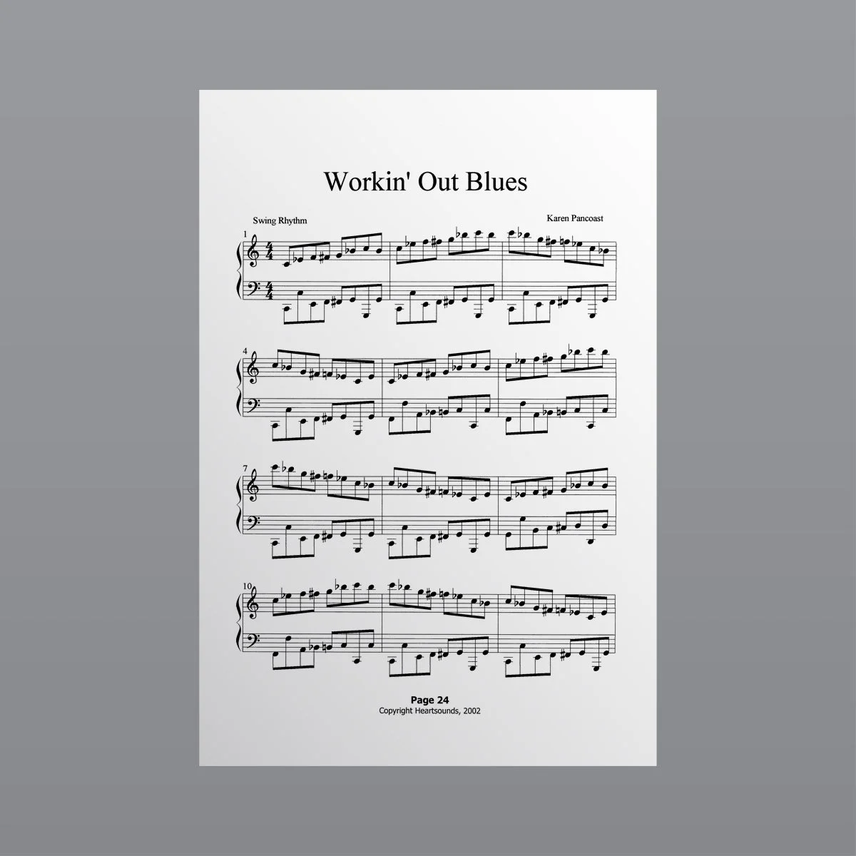 Workin' Out Blues - Sheet Music