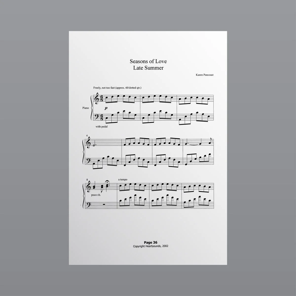Seasons of Love: Late Summer - Sheet Music