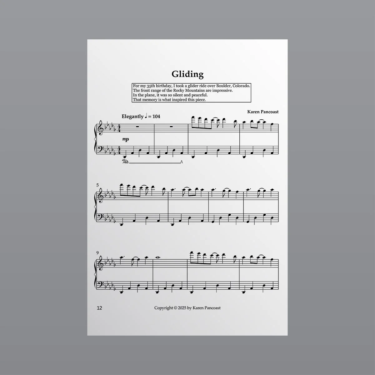 Gliding - Sheet Music