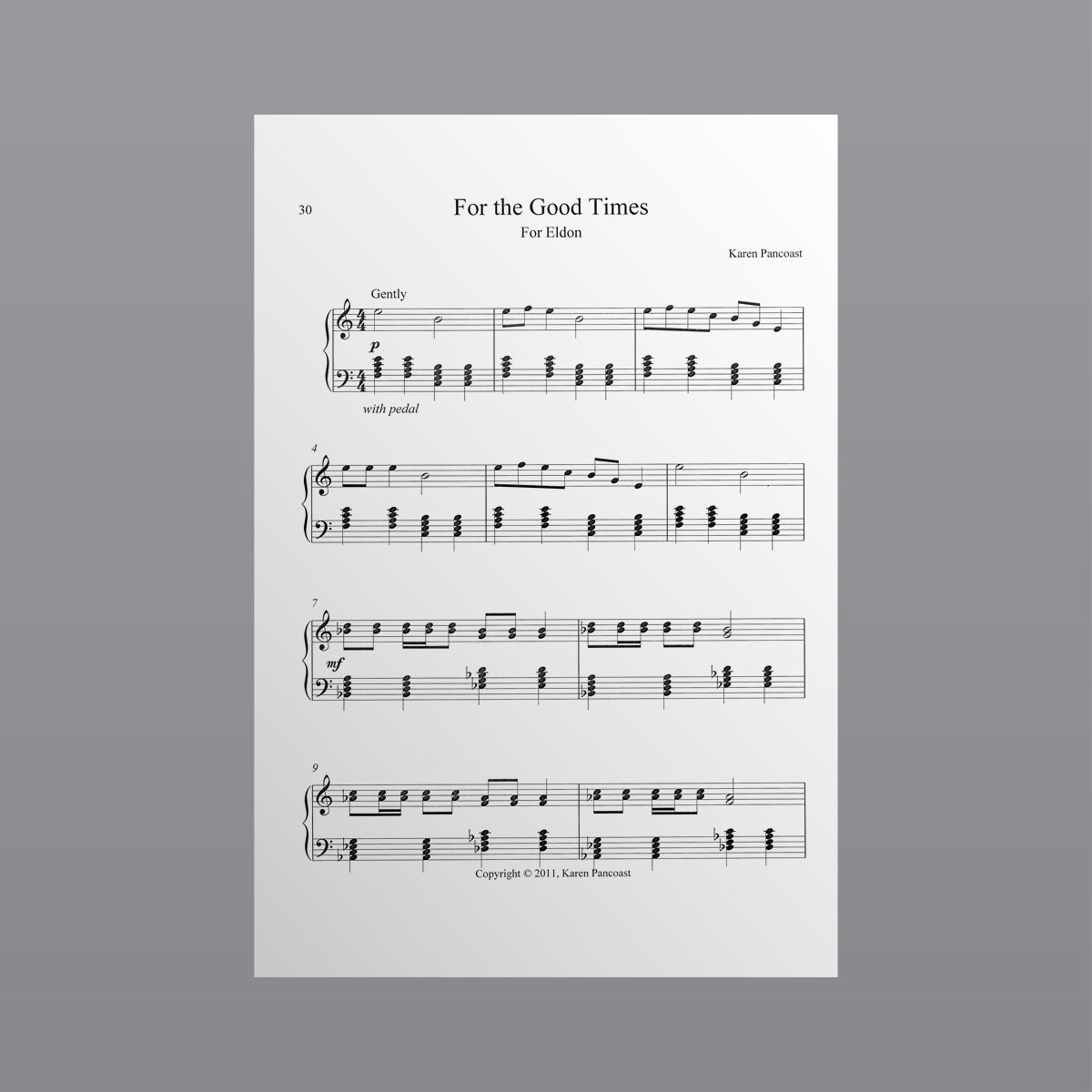 For the Good Times - Sheet Music