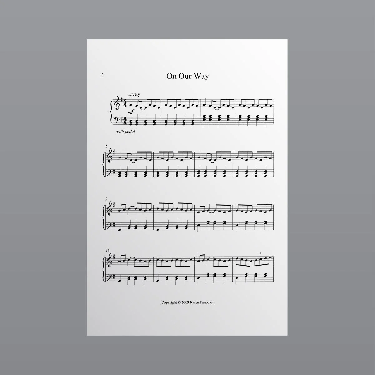 On Our Way - Sheet Music