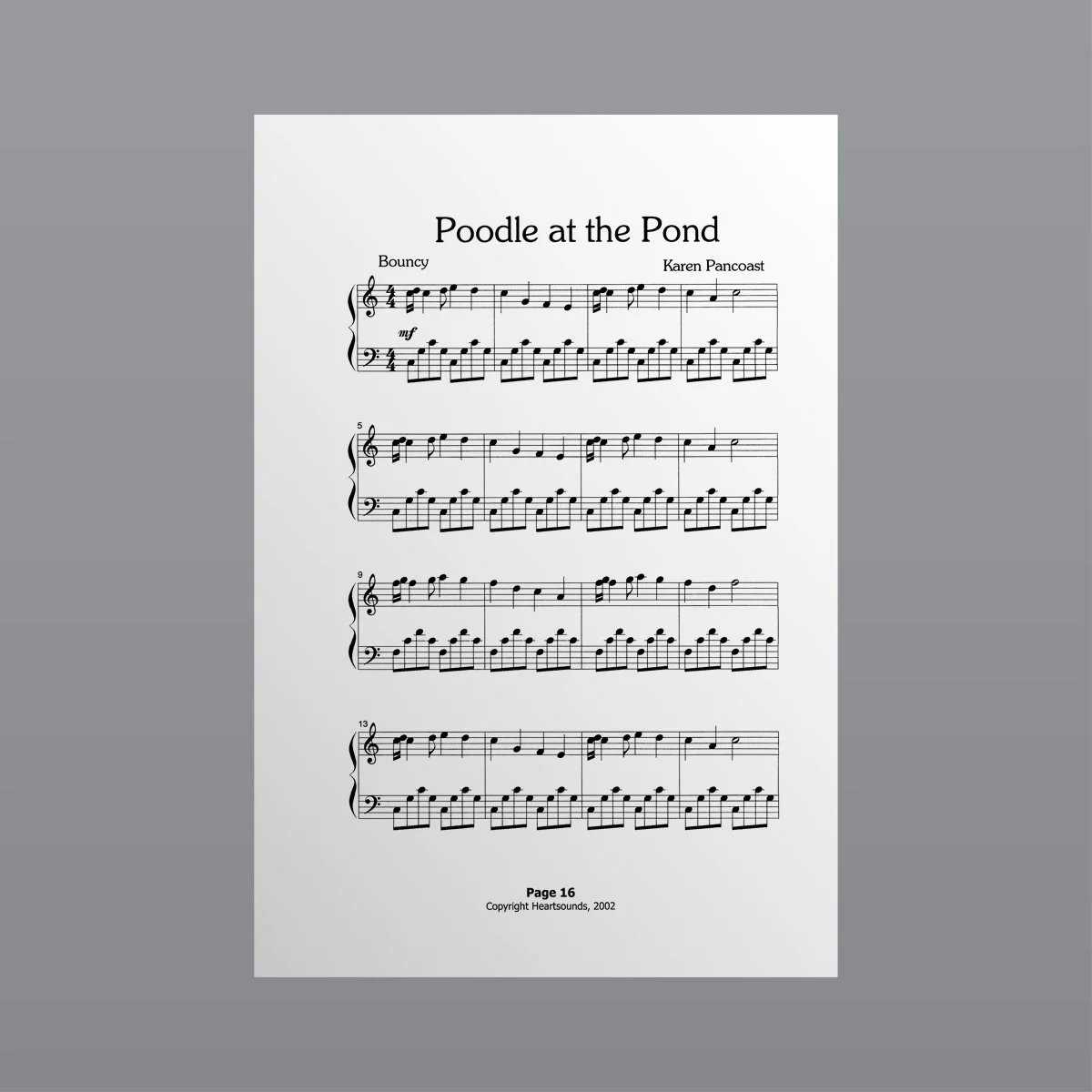 Poodle at the Pond - Sheet Music