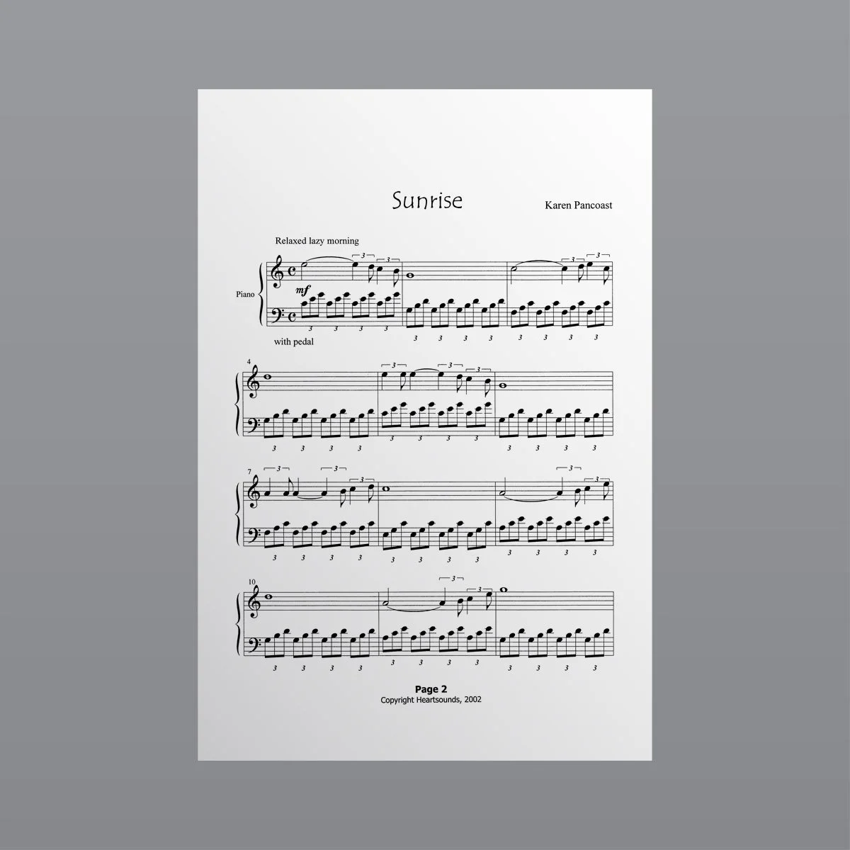 Sunrise - Sheet Music