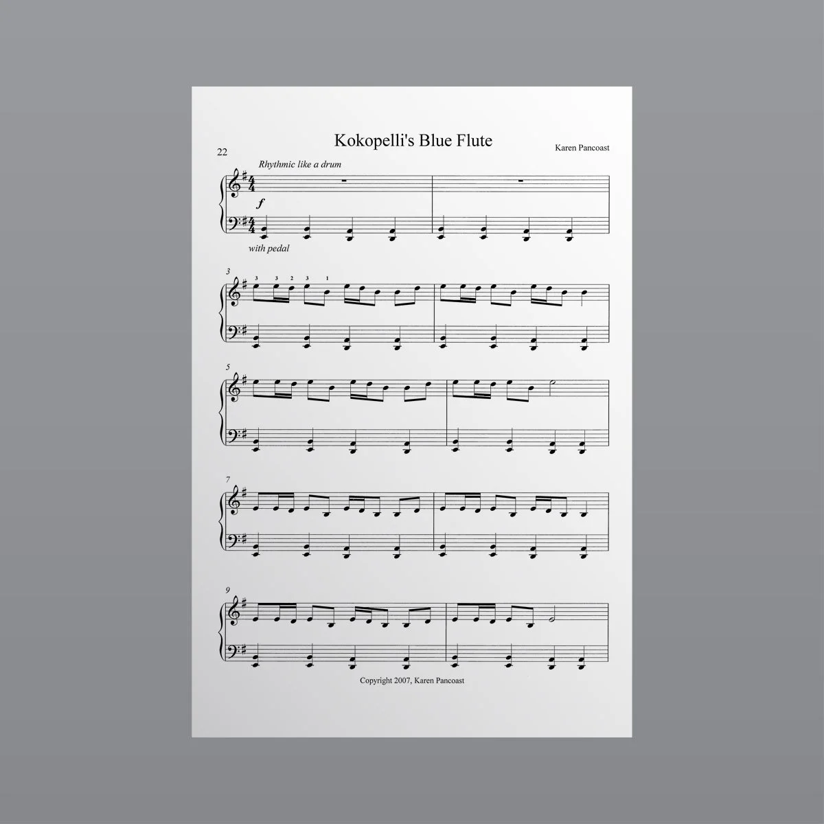 Kokopelli's Blue Flute - Sheet Music