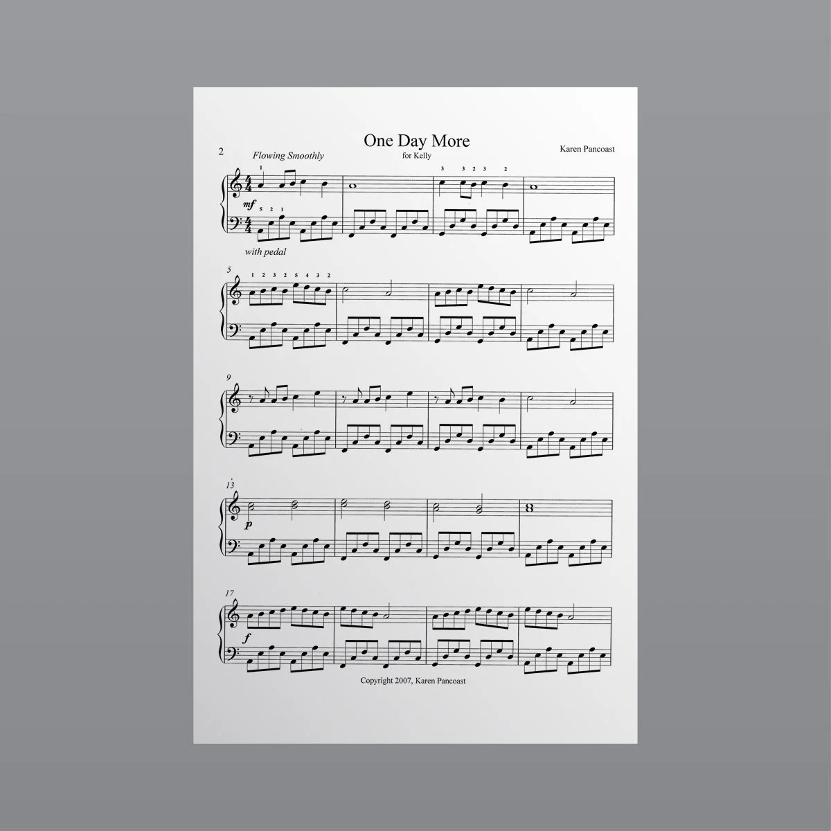 One More Day - Sheet Music