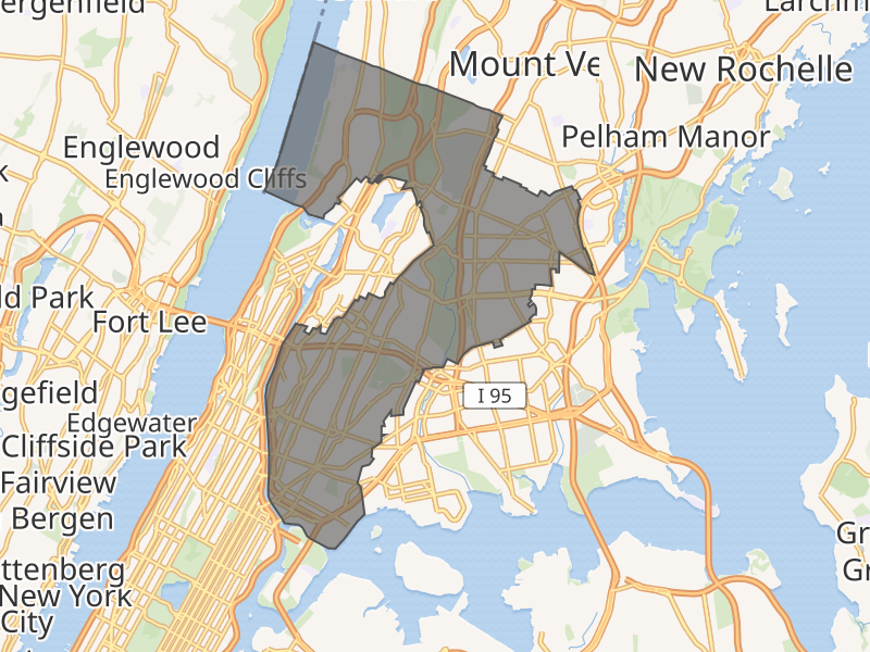 Map showing highlighted neighborhoods in Newport, Rhode Island, including Cliffs, Downtown, and other areas.