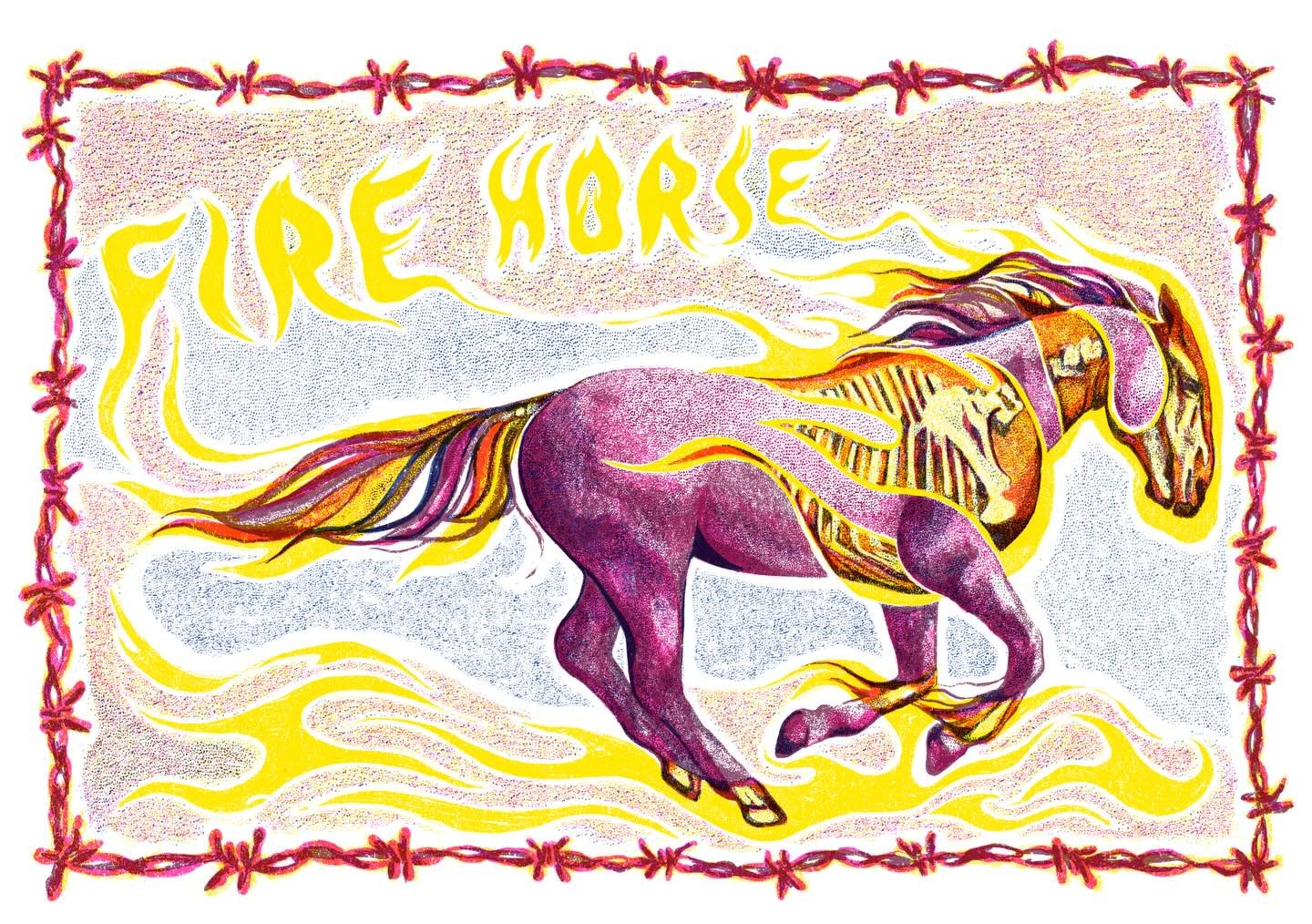 Fire Horse illustration for the new year and my submission for the @riso_pop Open Call: Fire Horse 🔥

#drawing #illustration #digitalart #procreate #risoprint