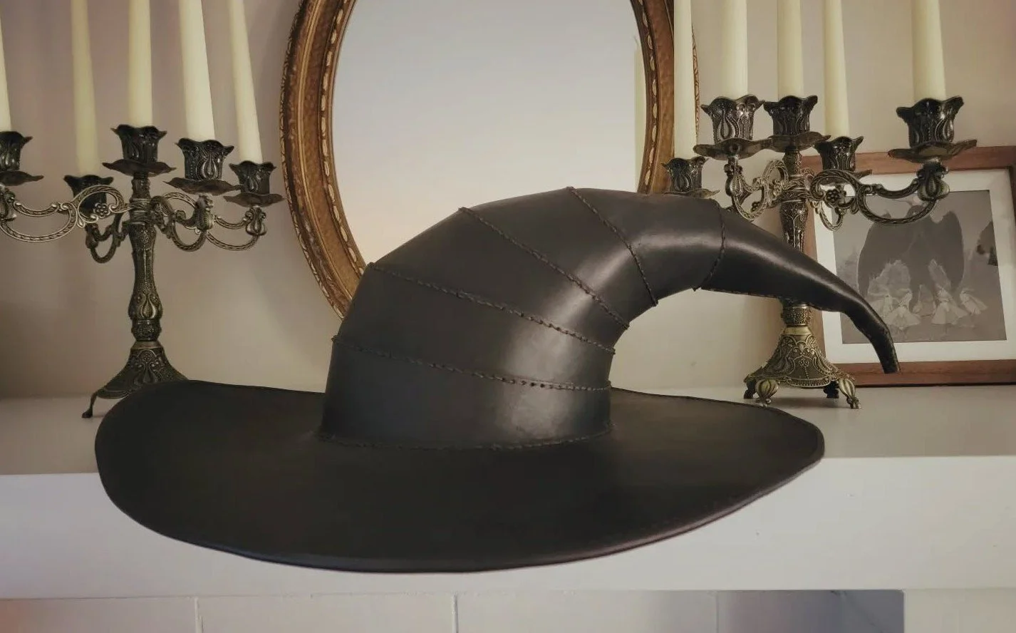 Leather Witch hat
