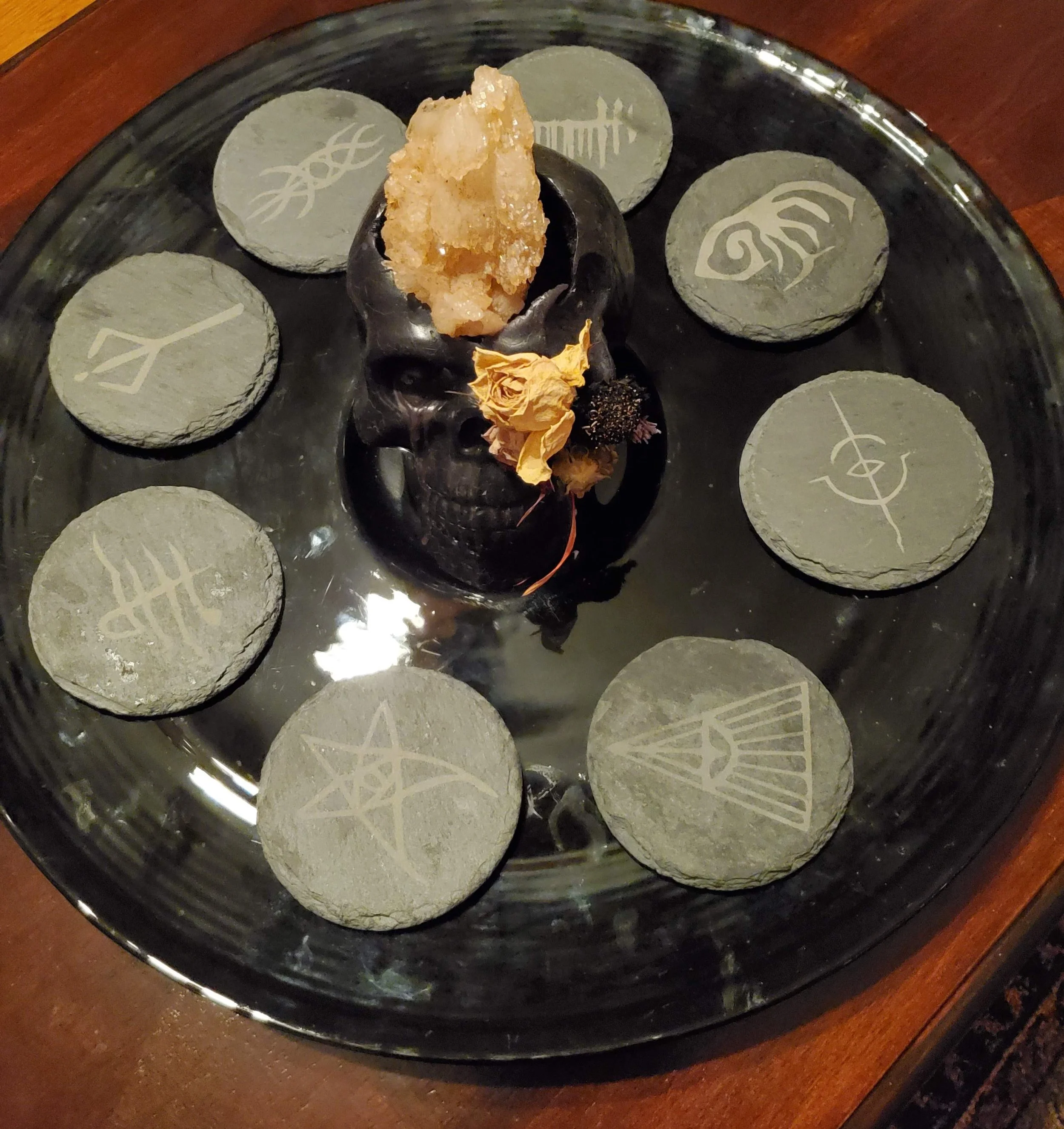 Slate Bloodborne Caryll Rune Coasters