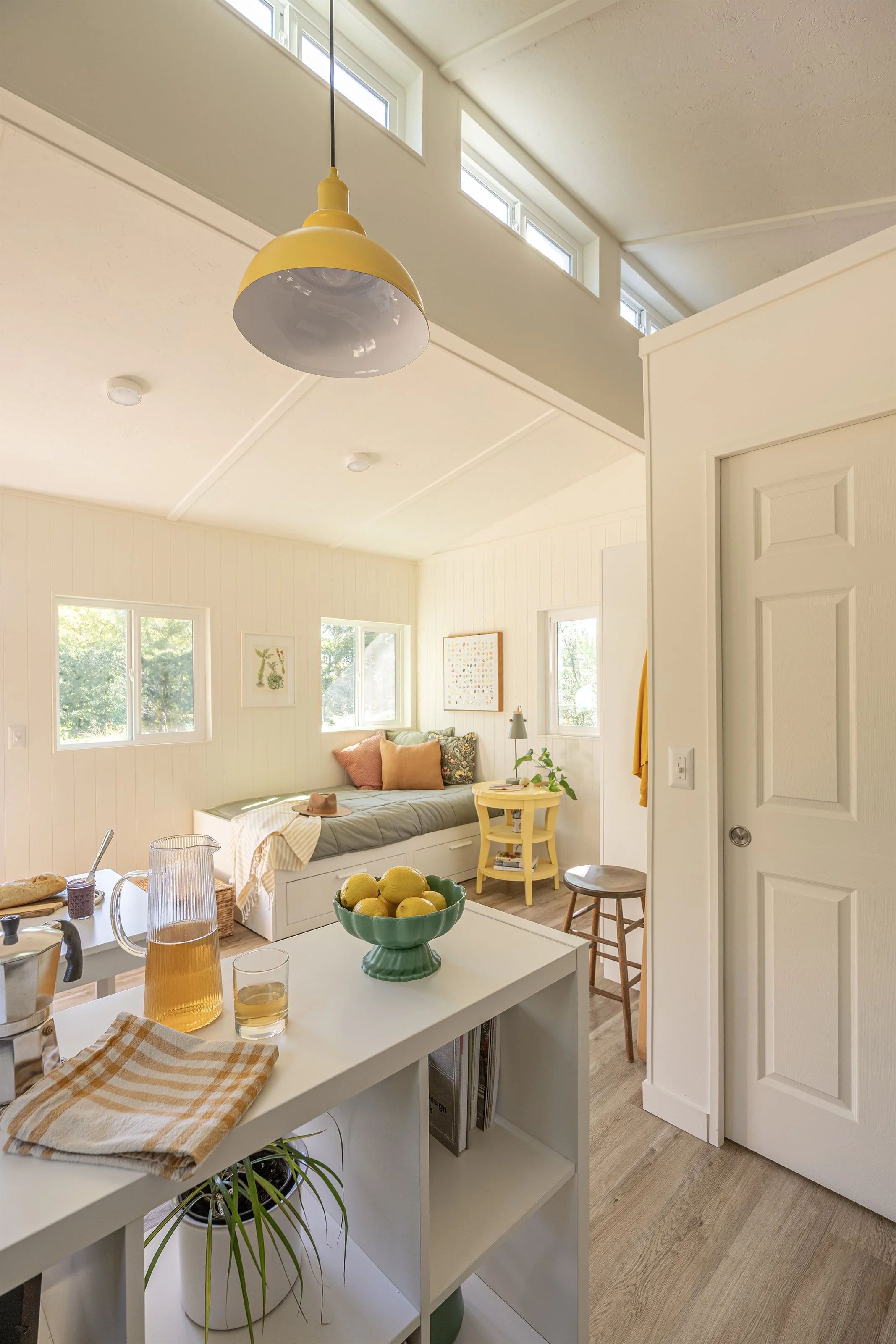 High ceilings and clerestory windows allow light