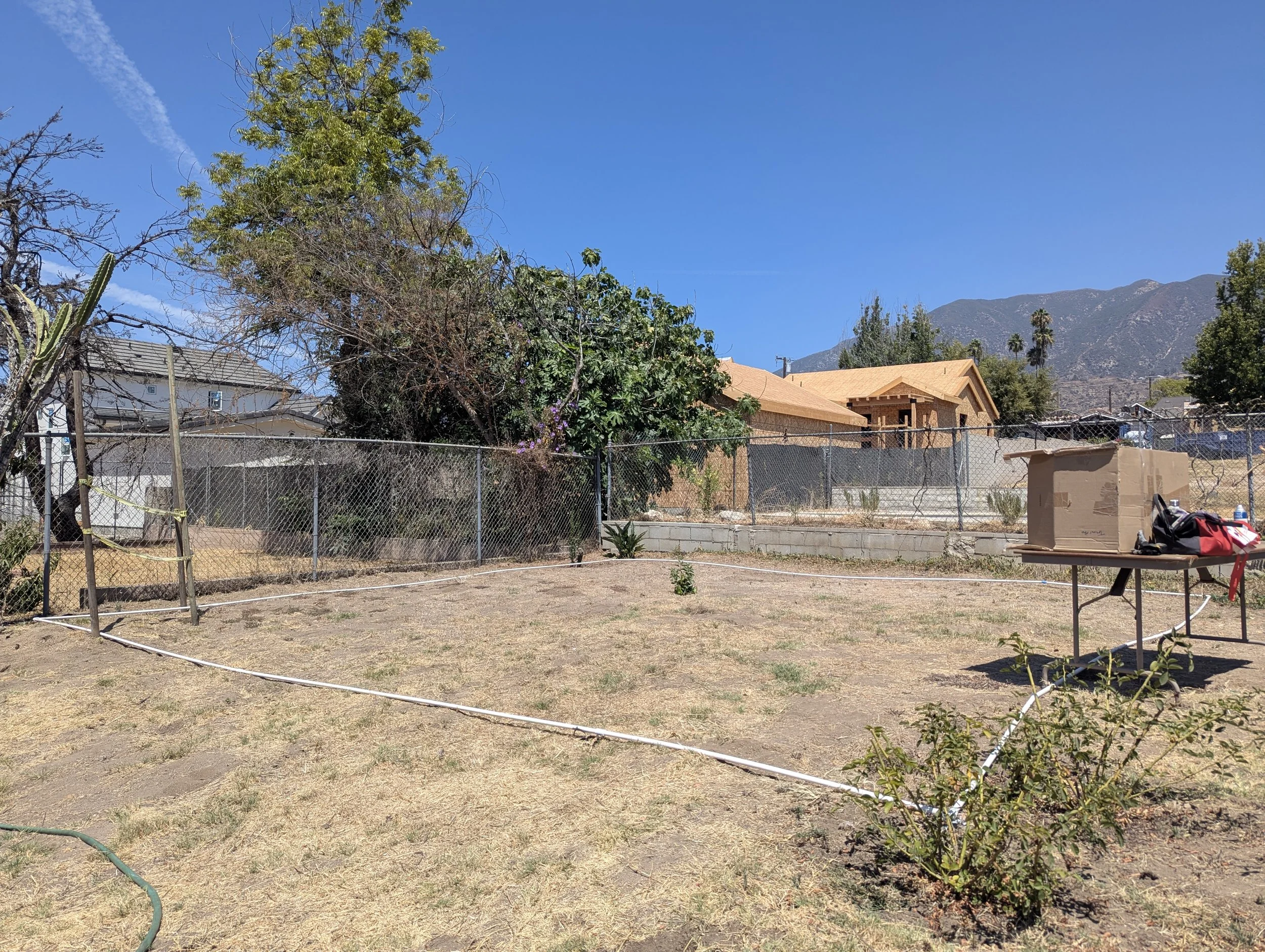 Site marked for digging
