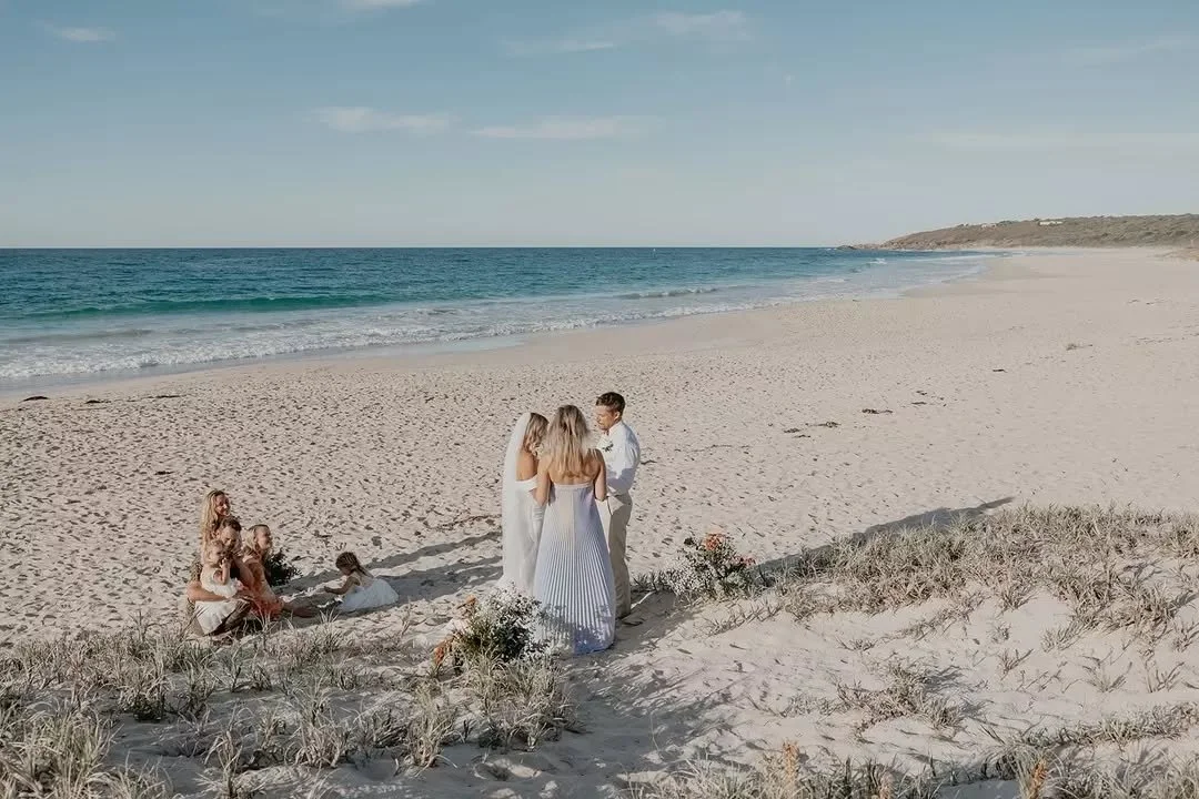 Where the sand meets the sea and a moment becomes a memory 🤍 
With pristine white sands, the sweep of the bay and a setting that needs no embellishment ~ Bunker Bay is one of Western Australia&rsquo;s most treasured places to say &lsquo;I do.&rsquo;