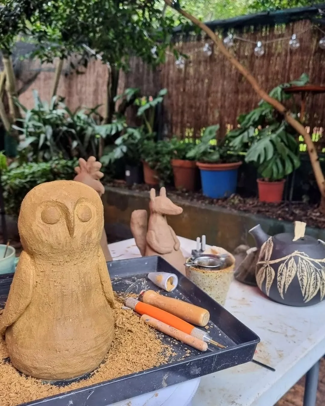 "Clay is the one place where my brain settles into something that feels like flow... It&rsquo;s also how I carve out space for myself within the full, noisy, beautiful chaos of motherhood."

Jilly Riley hand builds native animals and birds 
