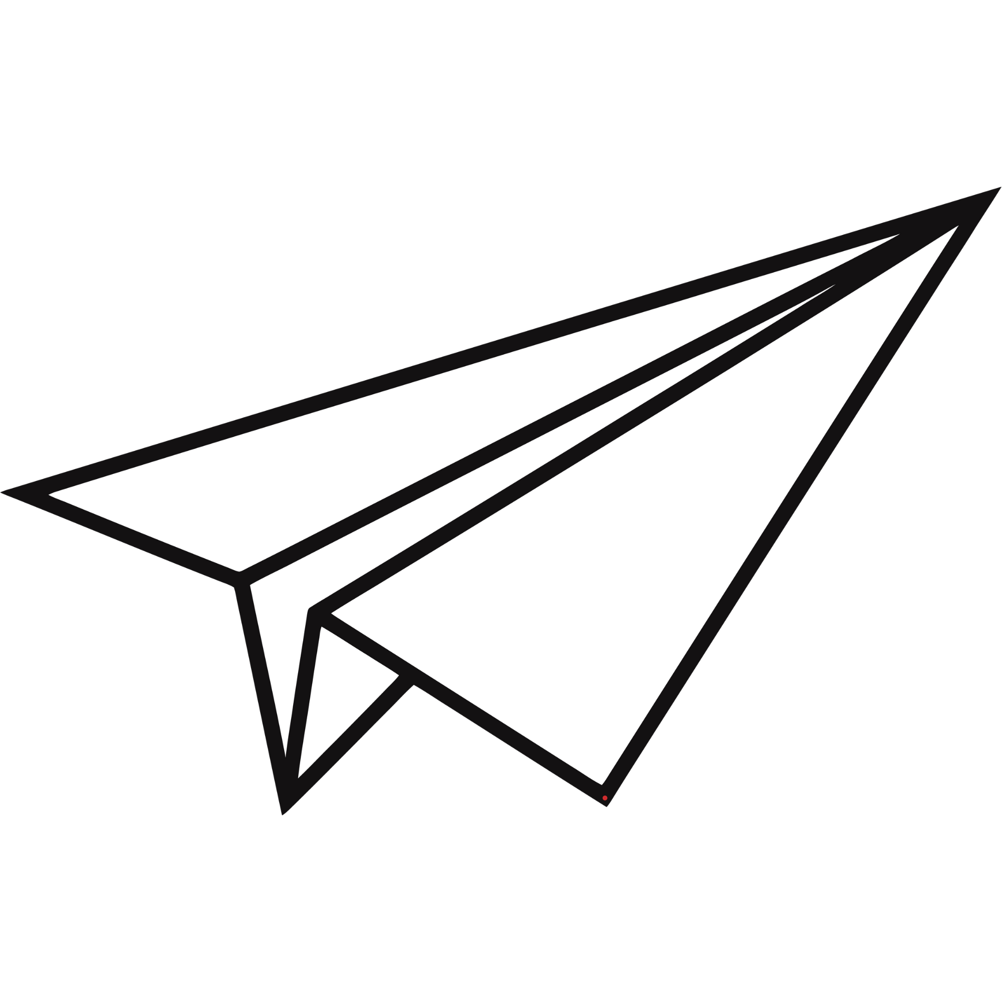 Graphic depicting a stylized jet aircraft with bold black and white geometric design elements.