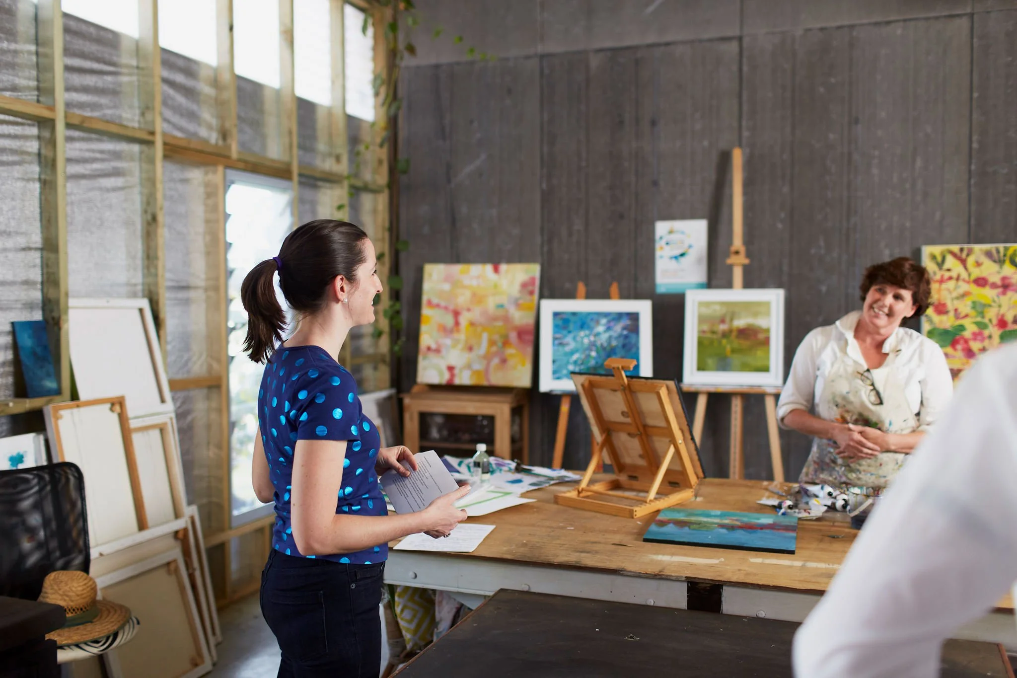 Interviewing artist Fi Wilkie for Margaret River Region Open Studios videos
