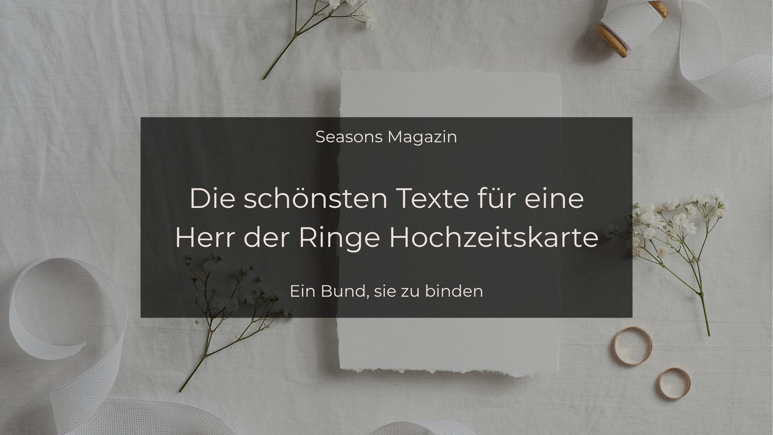 Ein Bund, sie zu binden: Die schönsten Texte für eine Herr der Ringe Hochzeitskarte