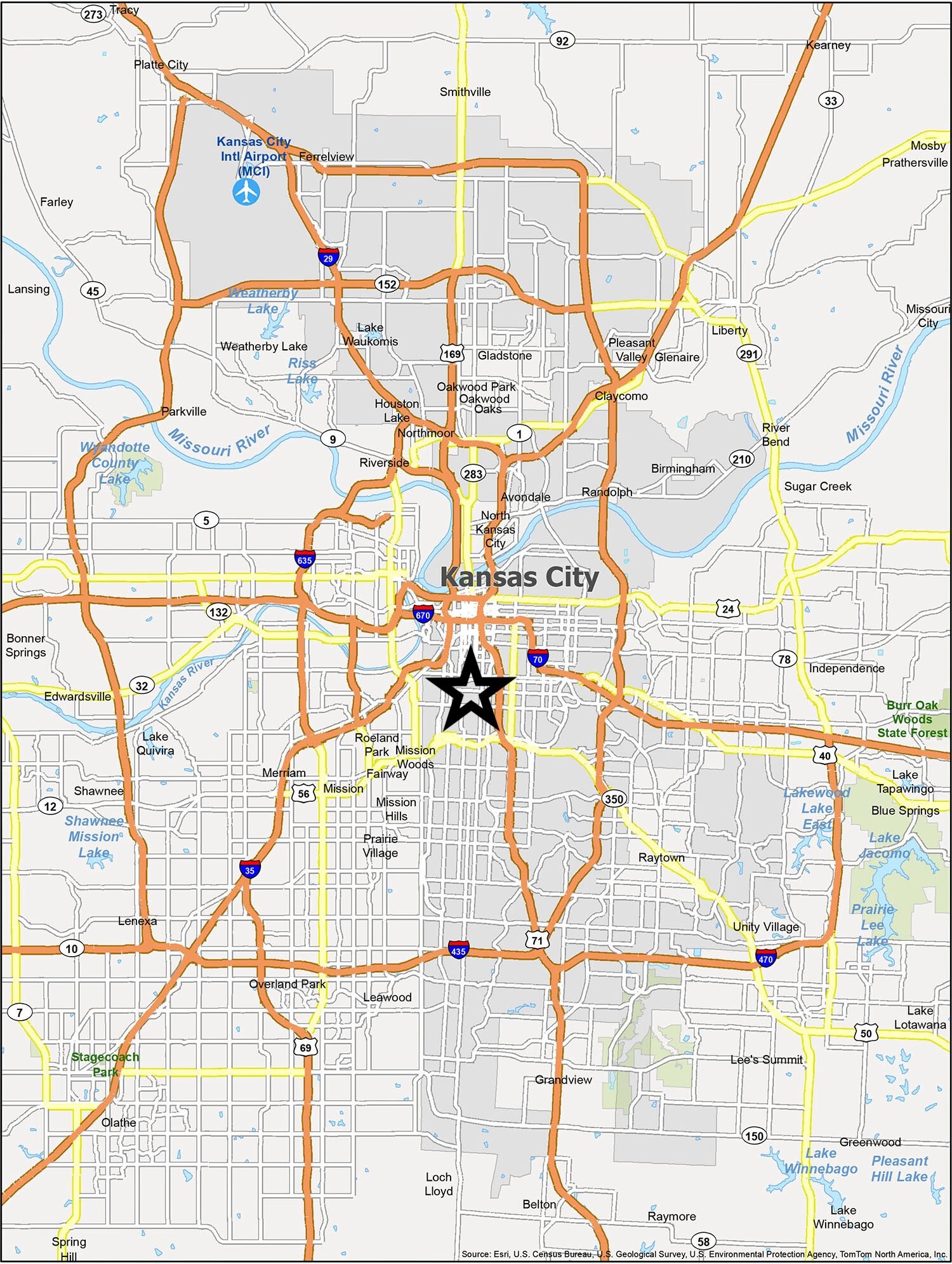 MAP OF KANSAS CITY