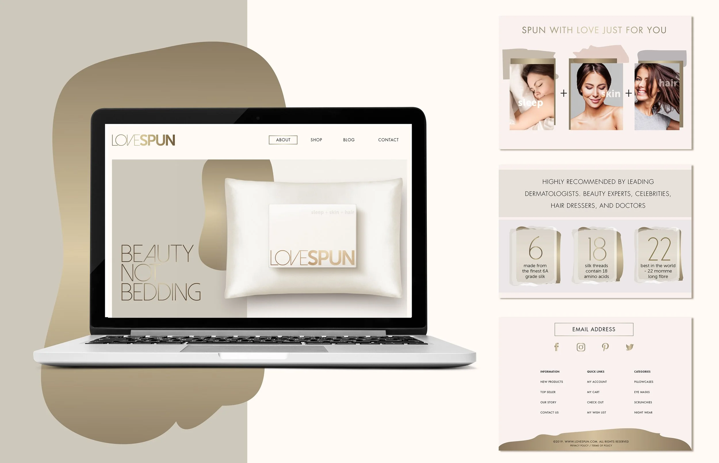 Lovespun website design 