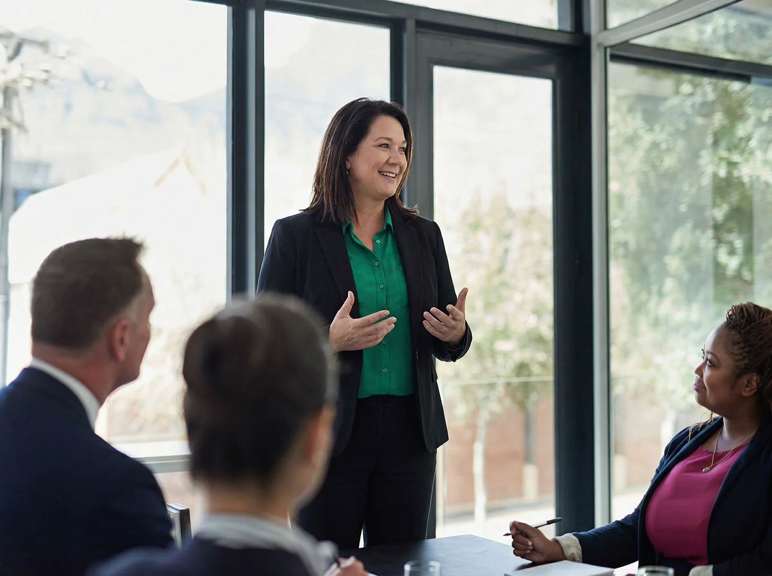 Sue Batten of Resolution House Consulting presenting to a South East Queensland business about workplace conflict and psychosocial risk support.