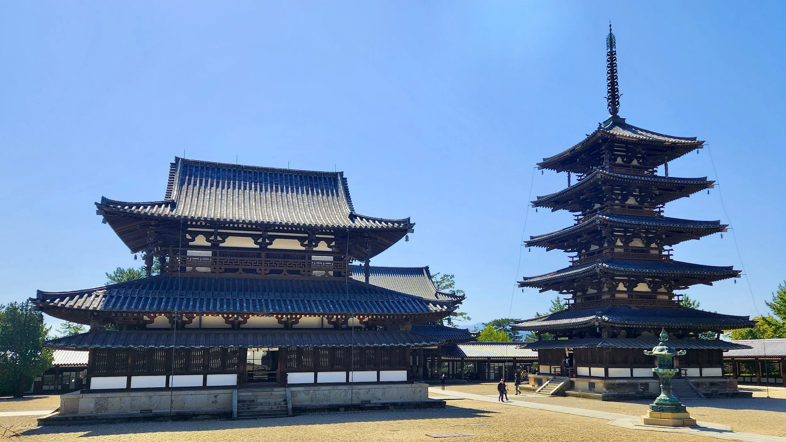 Horyu-ji Temple and 5-storey Pagoda
