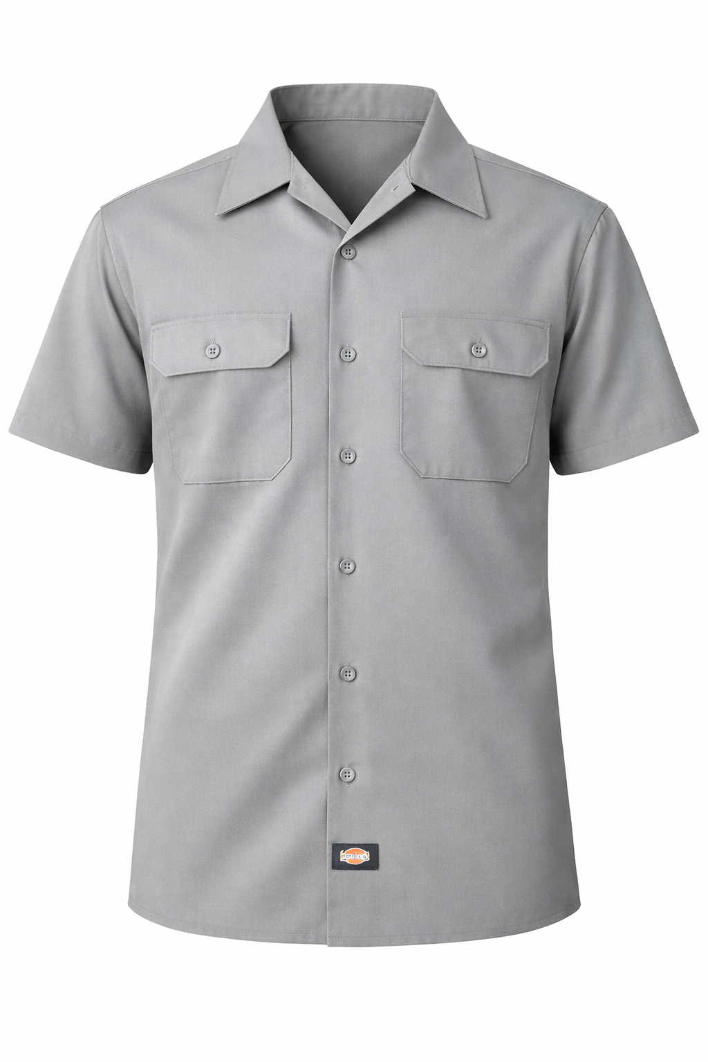 Dickies Men’s Short Sleeve Work Shirt – Silver (SV)