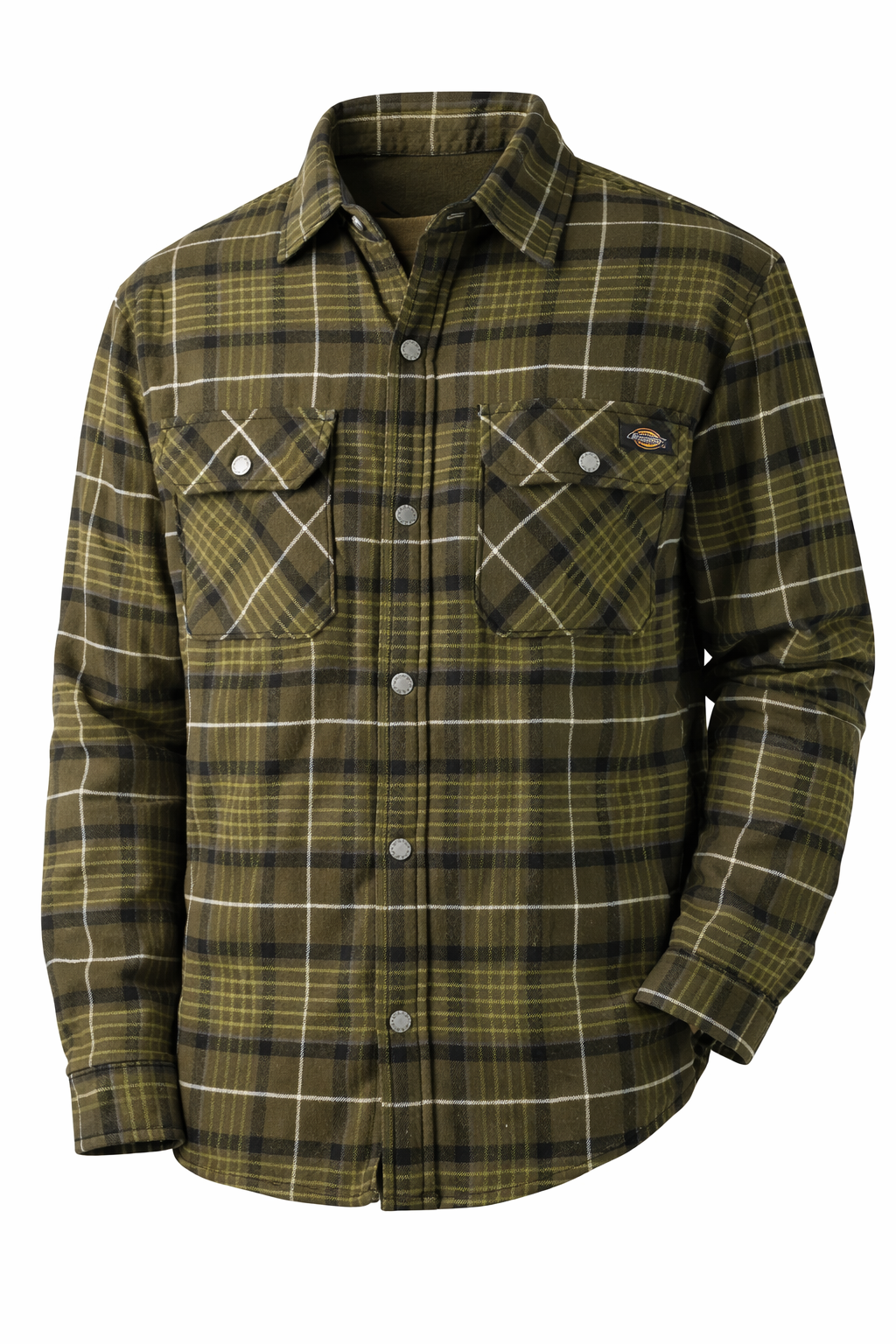 Water Repellent Fleece-Lined Flannel Shirt Jacket