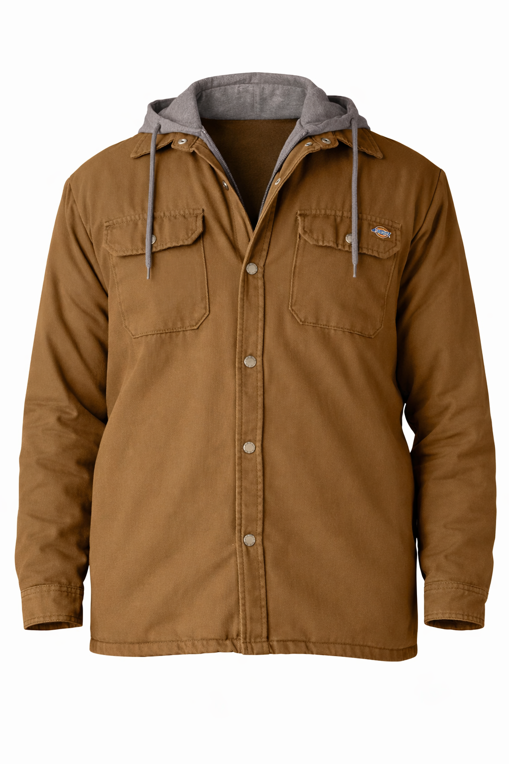 Water Repellent Duck Hooded Shirt Jacket